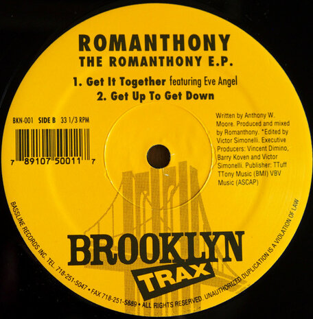 Romanthony Featuring Eve Angel - The Romanthony E.P. (1996)