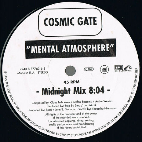 Cosmic Gate - Mental Atmosphere (1999)