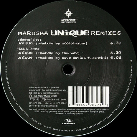 Marusha - Unique (Remixes) (1995)