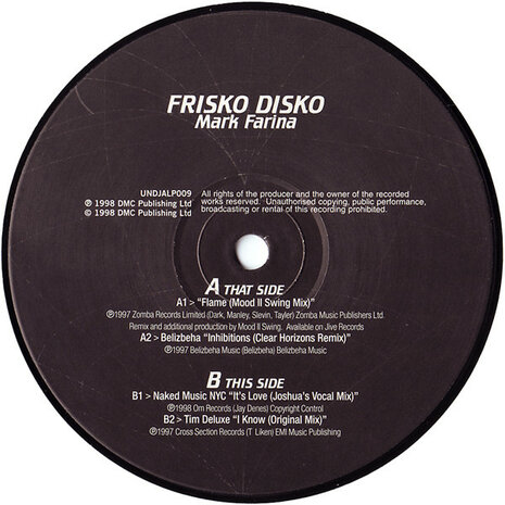 Mark Farina - United DJs Of America - Frisko Disko (1998) (3 x LP)