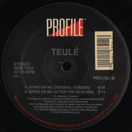 Teul&eacute; - Drink On Me (1990)