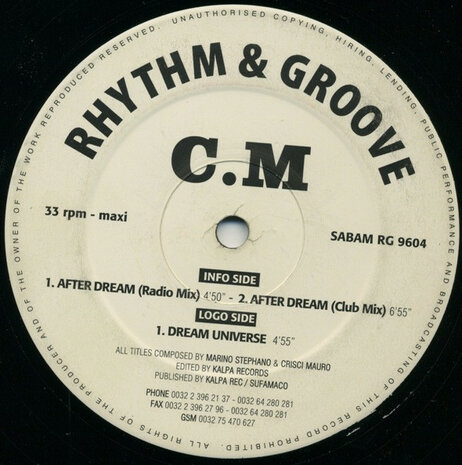 C.M. - After Dream / Dream Universe (1996)