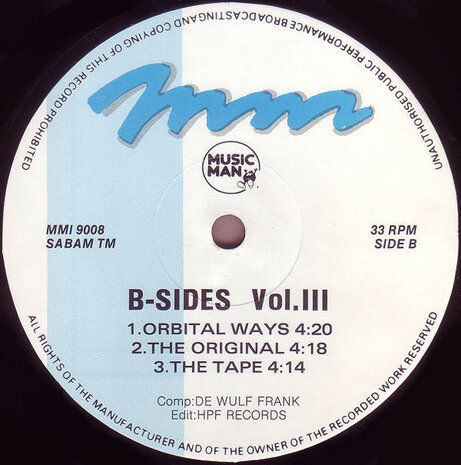 Frank De Wulf - The B-Sides Volume Three (1990)