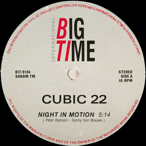 Cubic 22 - Night In Motion (1991)