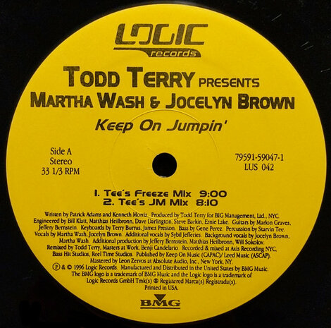 Todd Terry Presents Martha Wash And Jocelyn Brown - Keep On Jumpin&#039; (1996)