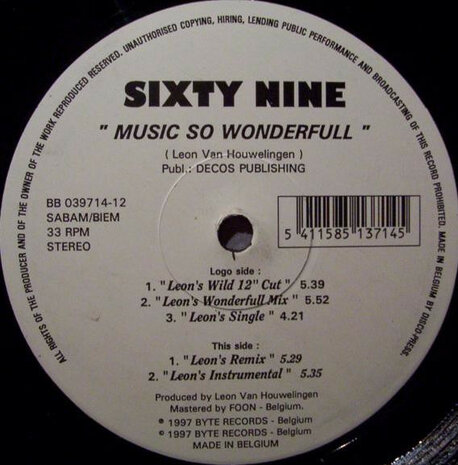 Sixty Nine - Music So Wonderfull (1997)