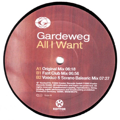 Markus Gardeweg - All I Want (2002)