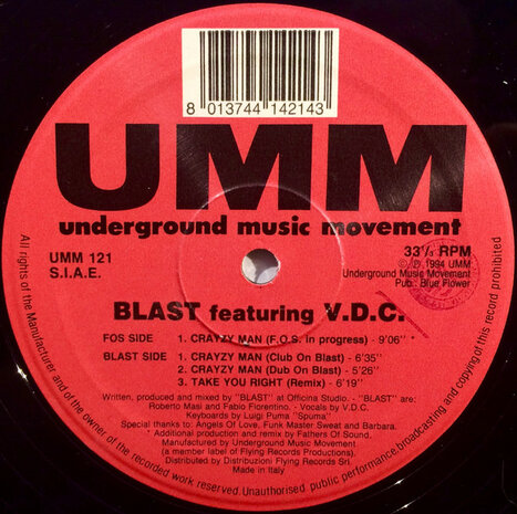 Blast Featuring V.D.C. - Crayzy Man (1994)