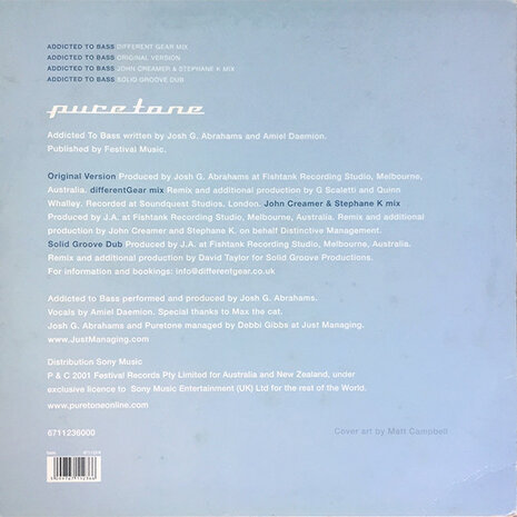 Puretone - Addicted To Bass (2001)