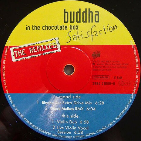 Buddha In The Chocolate Box - Satisfaction (The Remixes) (1997)