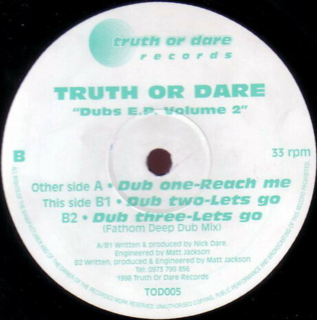 Truth Or Dare - Truth Or Dare Dubs EP (Vol. 2) (1998)