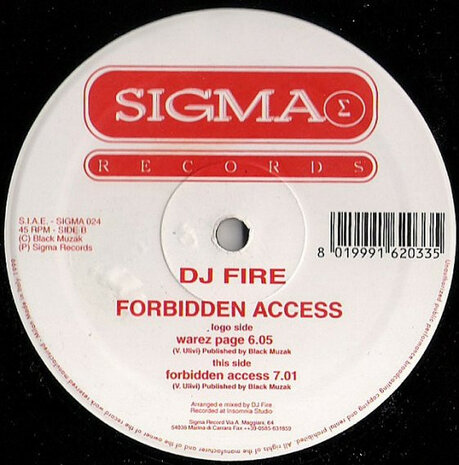 DJ Fire - Forbidden Access (1999)