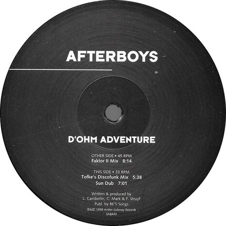 Afterboys - D&#039;Ohm Adventure (1998)