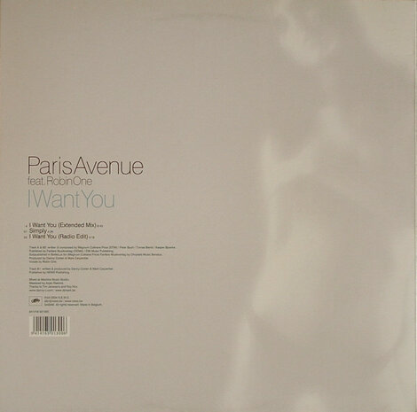 Paris Avenue Feat. Robin One - I Want You (2004)