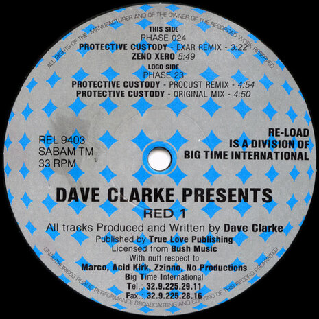 Dave Clarke - Red 1 (1994)