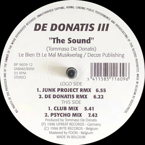 Tommaso De Donatis - The Sound (1996)