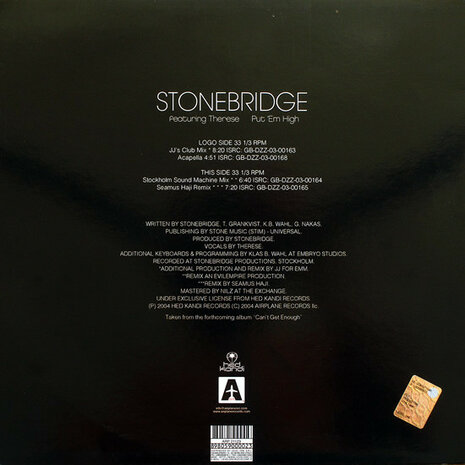 StoneBridge Featuring Therese - Put &#039;Em High (2004)