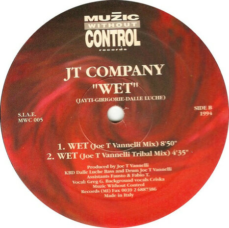 JT Company Feat. Greg Girigorie - Wet (1994)